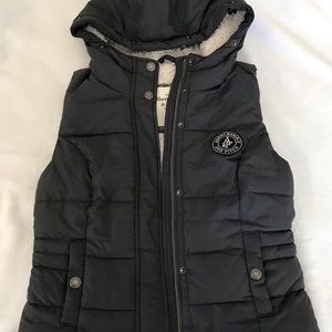 Abercrombie and Fitch Sherpa Hoodie vest sz S
